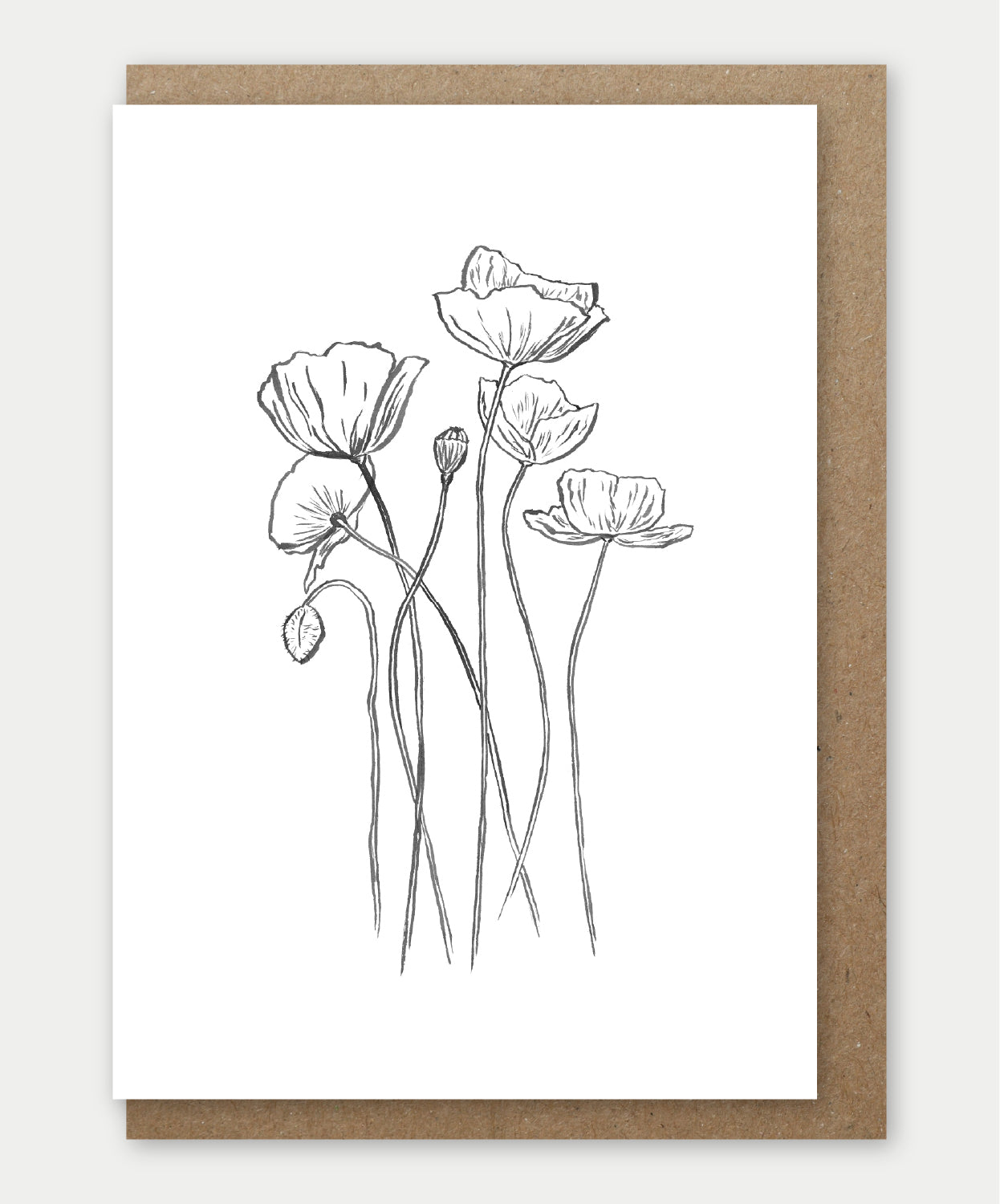 Poppies Minimal Greeting card