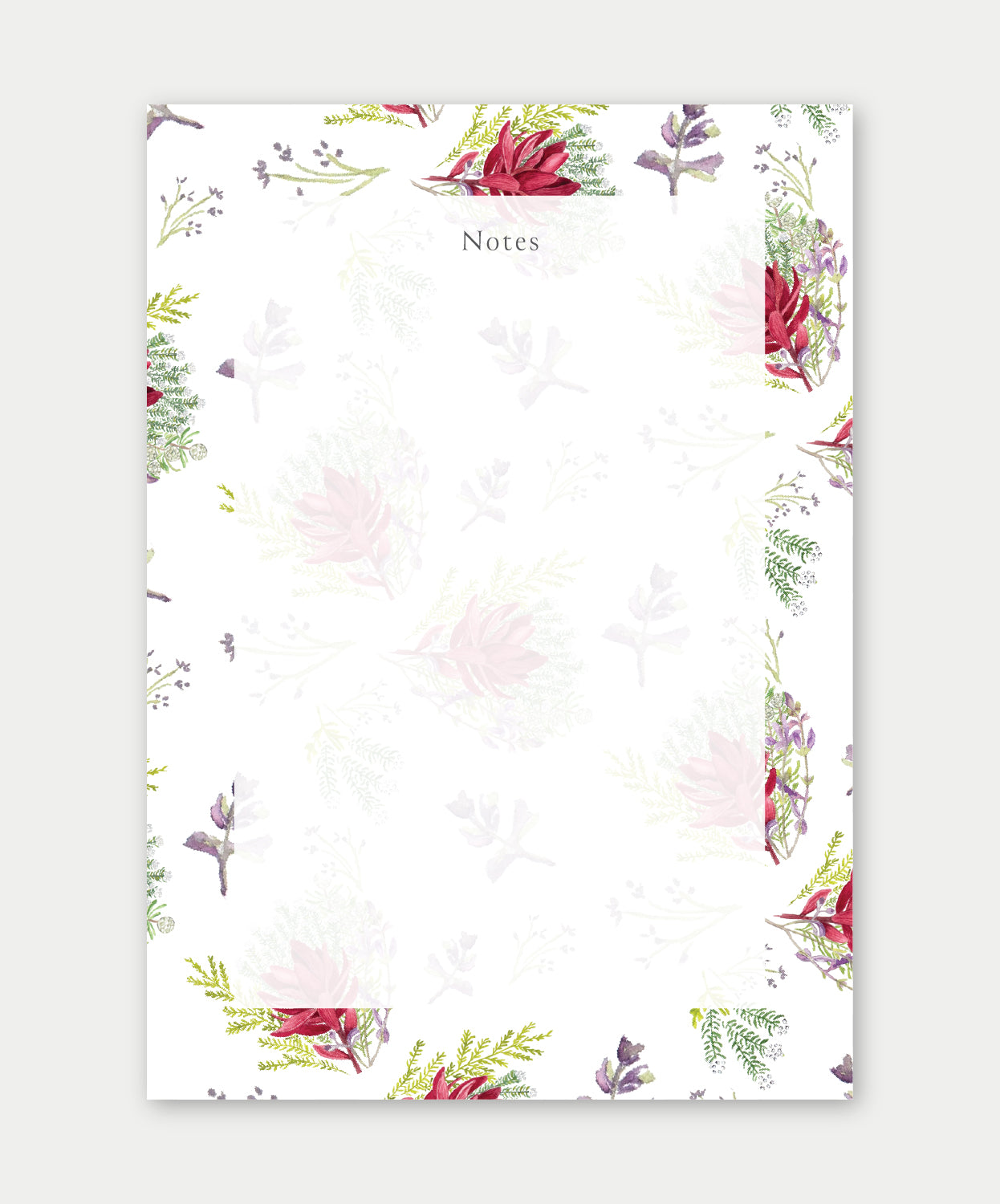 Fynbos red flowers Notepad (with magnets)