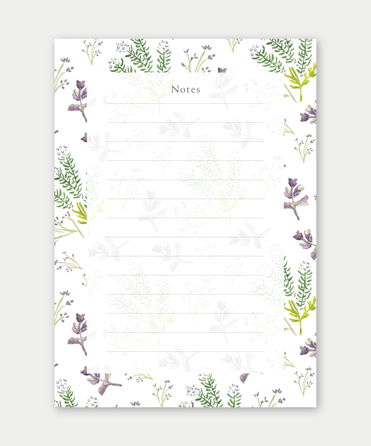 Fynbos with purple flowers Notepad (with magnets)