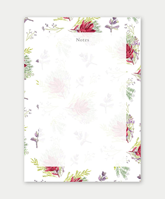 Fynbos red flowers Notepad (with magnets)