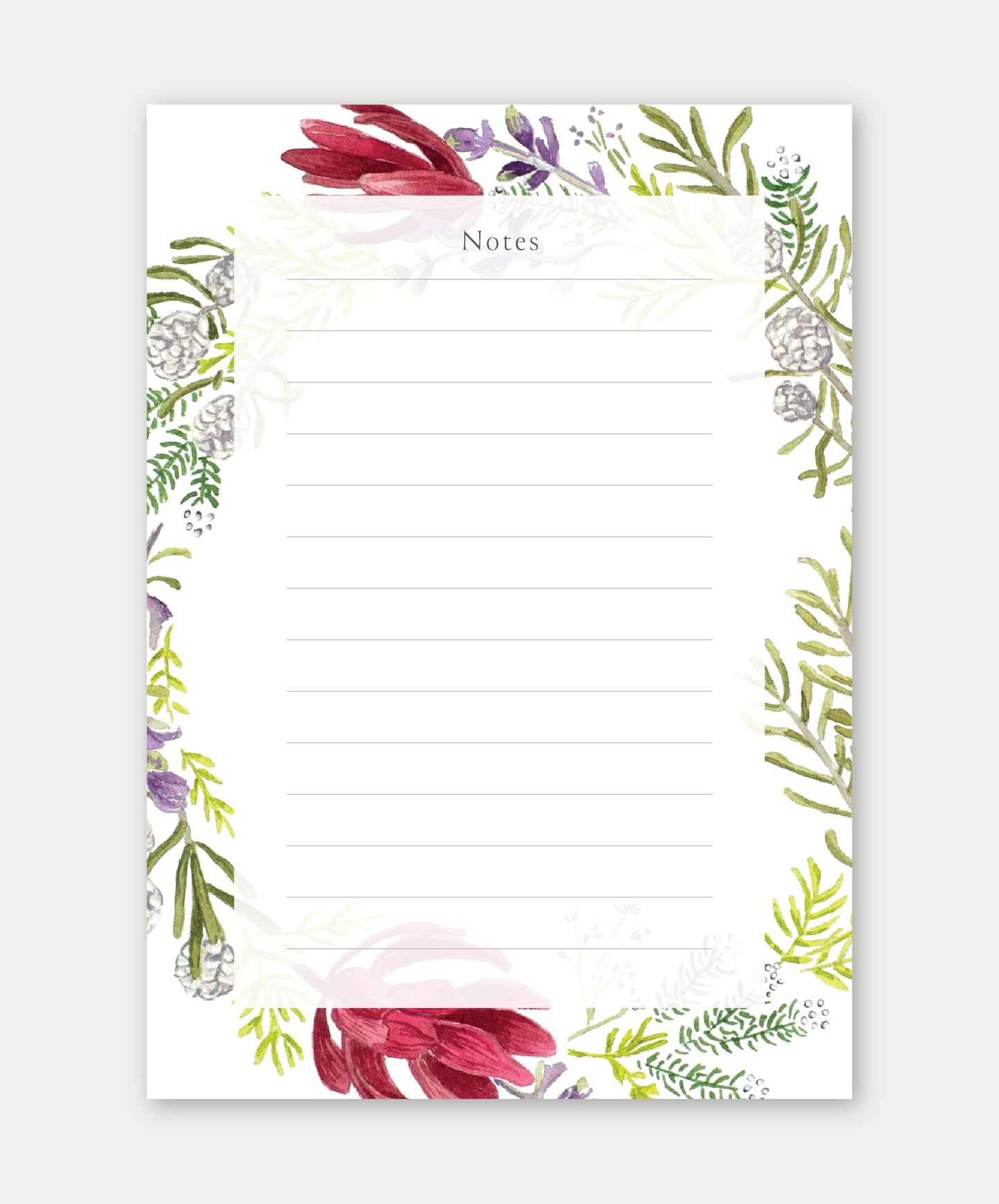 Fynbos wreath Notepad (with magnets)