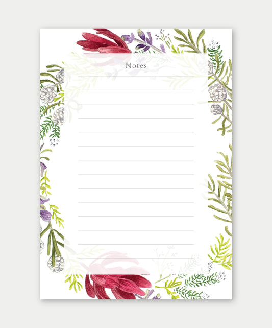 Fynbos wreath Notepad (with magnets)